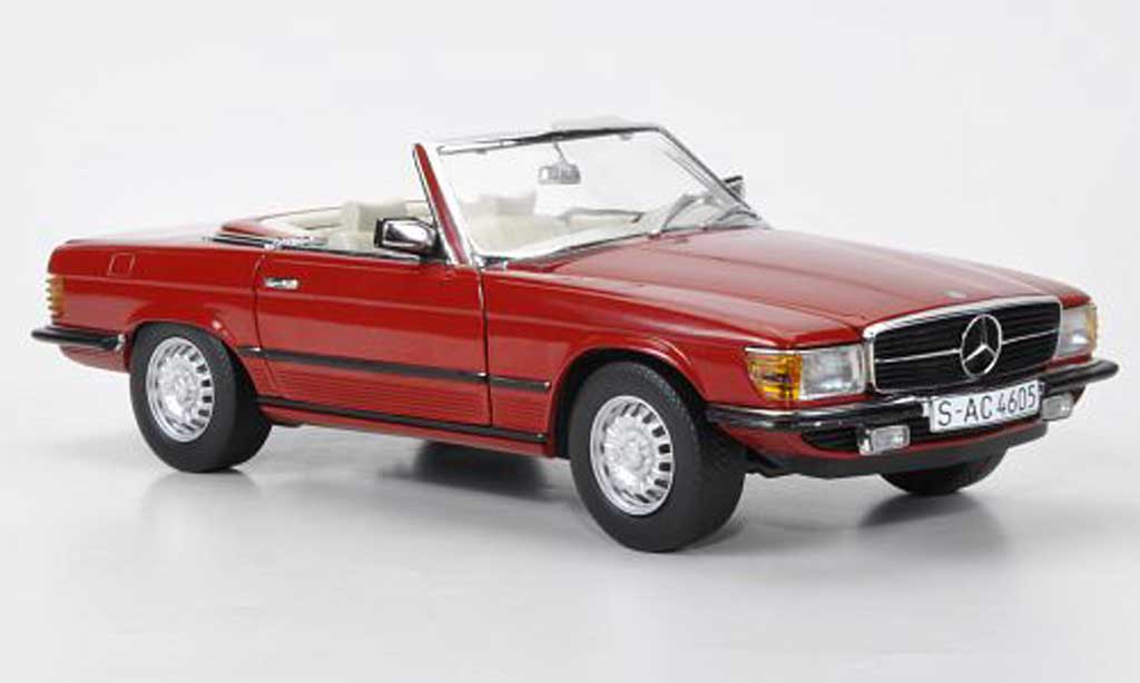 Mercedes 350 SL 1/18 Sun Star SL rosso 1977 modellino in miniatura