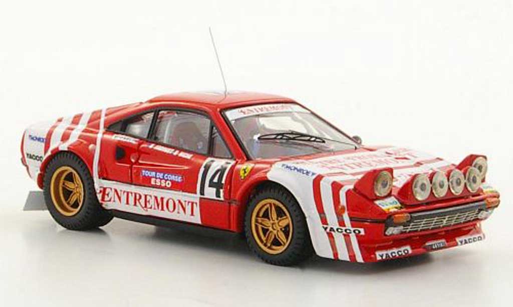 Ferrari 308 GTB 1/43 Best GTB Gr.4 No.14 Andruet / Biche Tour de Corse 1981 modellino in miniatura