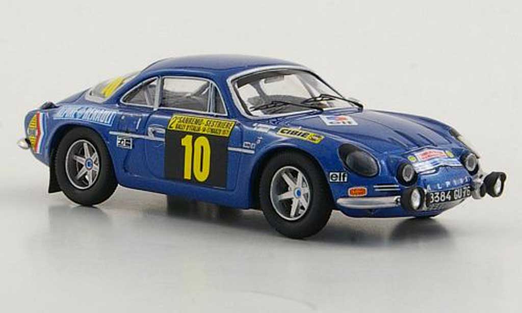 Alpine A110 1/43 Trofeu 1600S No.10 B.Darniche / A.Mahe Rally San Remo 1971 modellino in miniatura