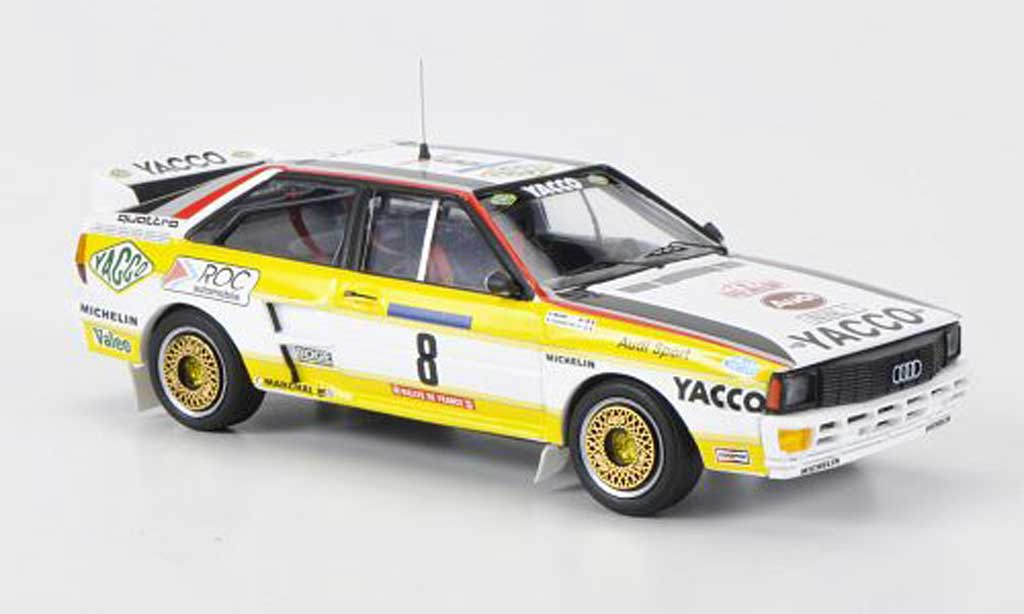 Audi Quattro 1/43 Trofeu No.8 Yacco B.Darniche / A.Mahe Tour de Corse 1984 modellino in miniatura