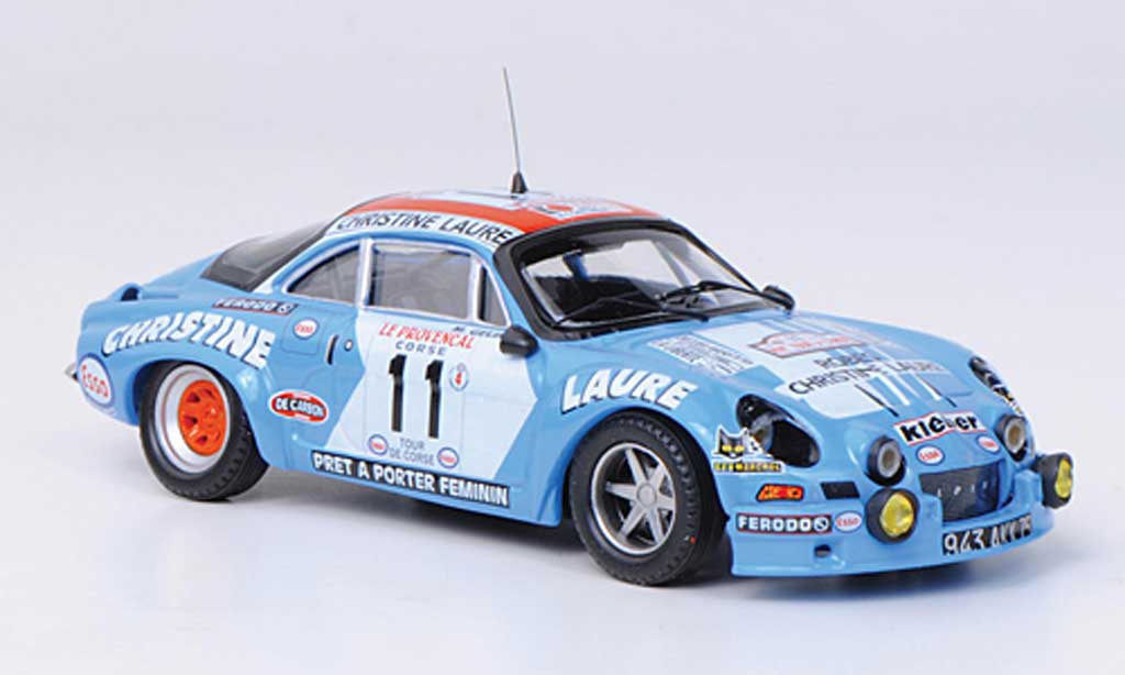 Alpine A110 1/43 Trofeu No.11 Christine Laure J.Henry / M.Gelin Tour de Corse 1975 modellino in miniatura