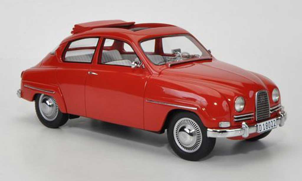 Saab 96 1/18 Neo rosso geoffnetes Schiebedach 13 modellino in miniatura