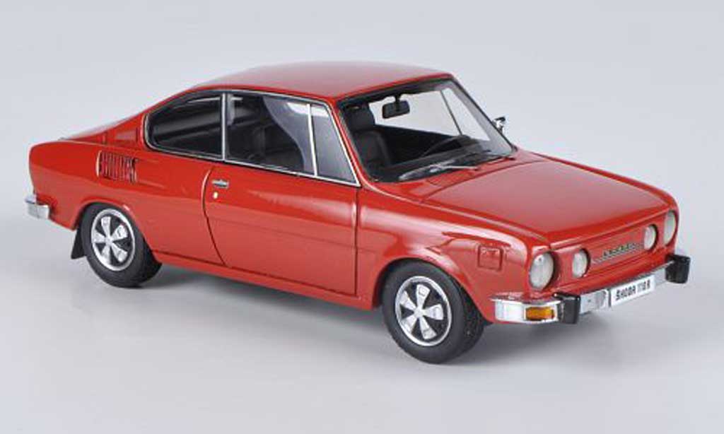 Skoda 110 1/43 Neo Coupe rosso 1972 modellino in miniatura