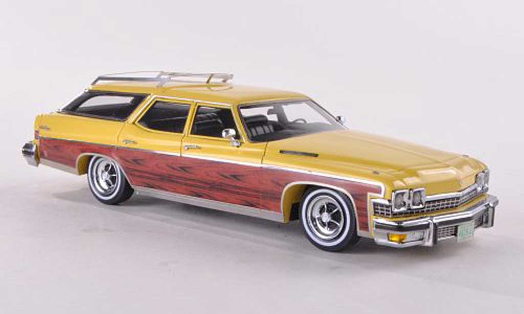Buick Estate 1/43 Neo Wagon giallo/Holzoptik 1974 modellino in miniatura