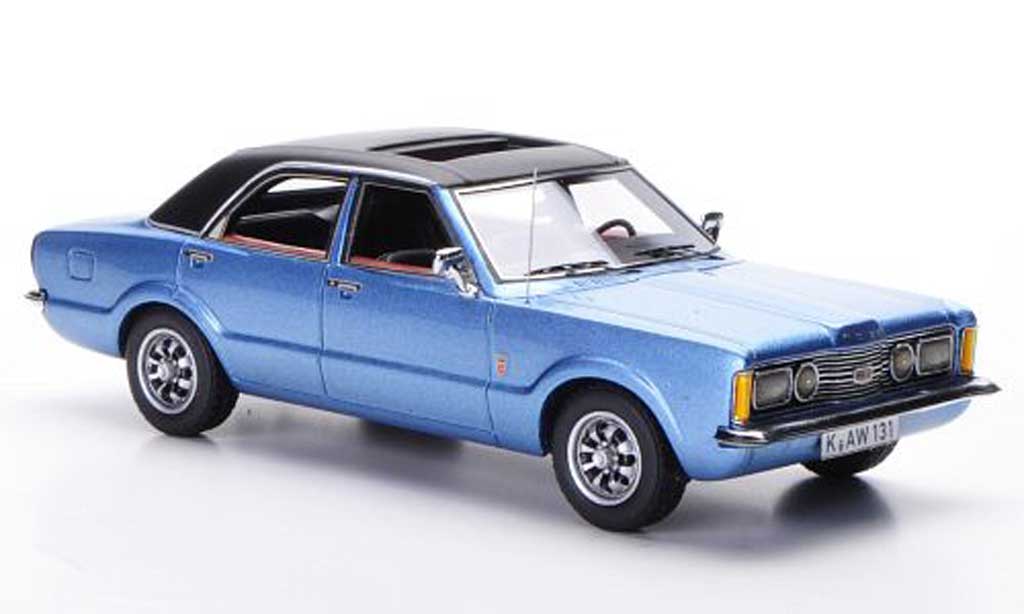 Ford Taunus 1973 1/43 Neo 1973 GXL blu/mattnero 4-Turer modellino in miniatura