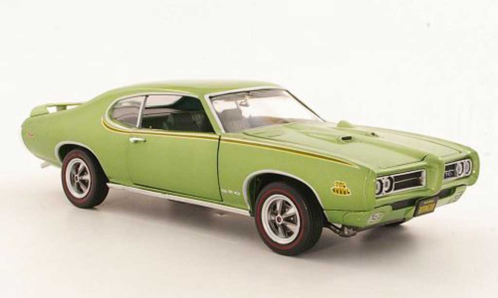 Pontiac GTO 1/18 Ertl Judge grigio metallisee grun 1969 modellino in miniatura