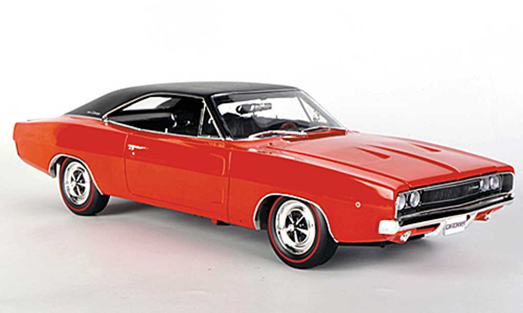 Dodge Charger 1968 1/18 Ertl 1968 rosso/mattnero modellino in miniatura