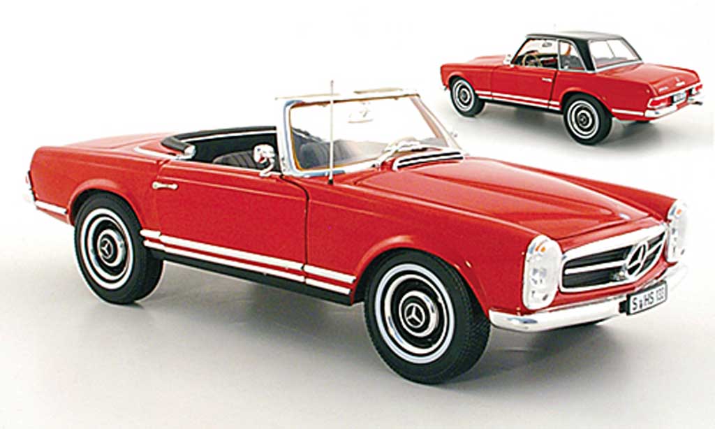 Mercedes 230 1/18 Norev SL (W113) rosso modellino in miniatura