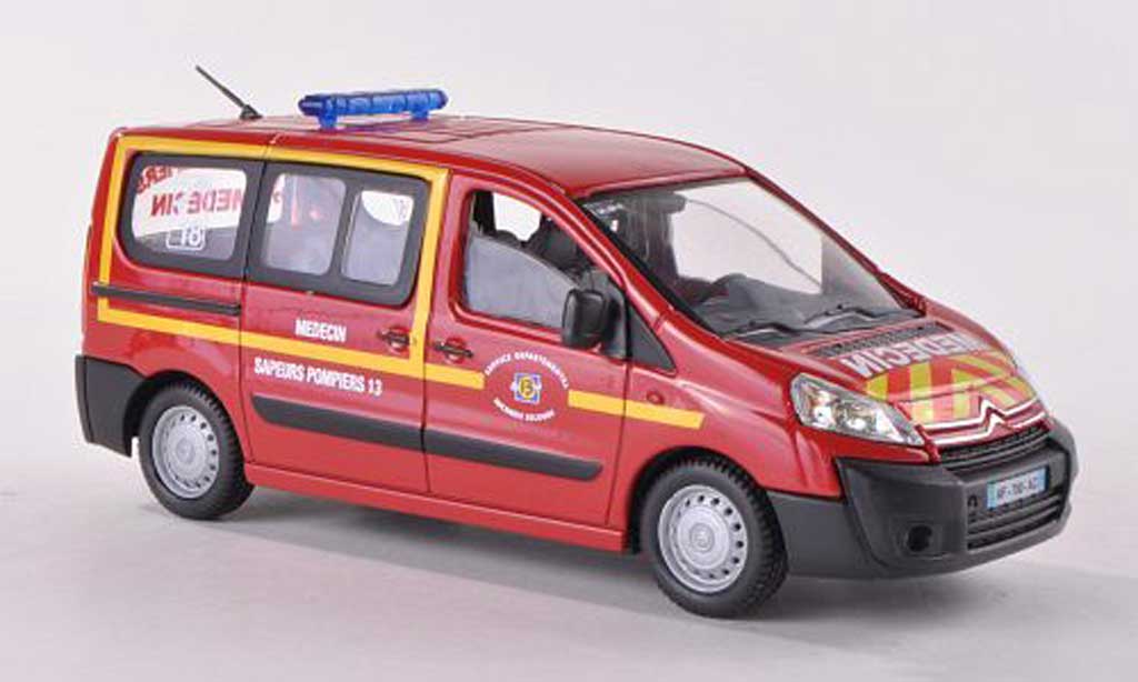 Citroen Jumpy 1/43 Solido Medecin Sapeurs Pompiers Feuerwehrambulanz (F) 2012 modellino in miniatura