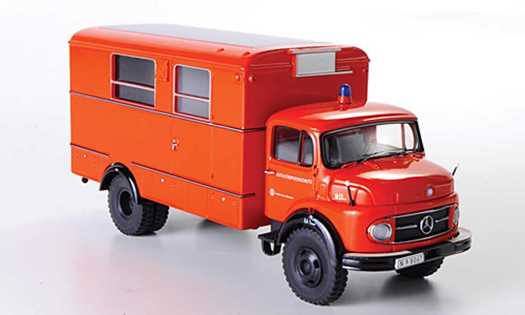 Mercedes LP 911 1/43 Premium ClassiXXs Fenster-Koffer Katastrophenschutz orange modellino in miniatura
