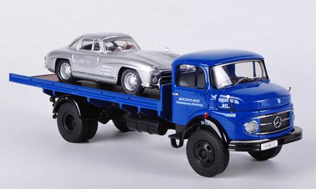 Mercedes LP 911 1/43 Premium ClassiXXs Flachpritsche + MB 300SL MB-Niederlassung modellino in miniatura