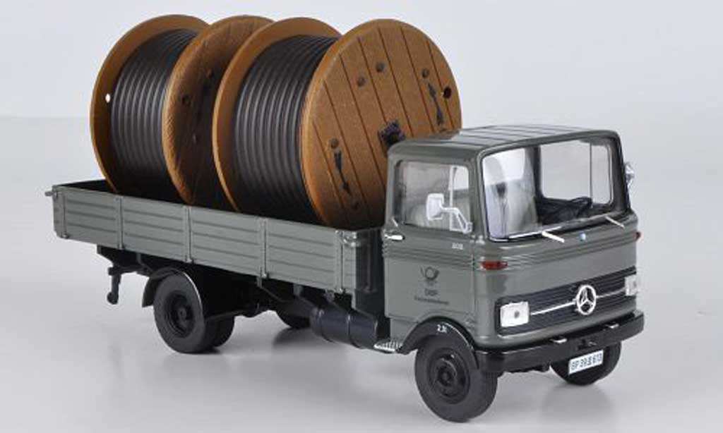 Mercedes L3500 1/43 Premium ClassiXXs / Porsche Pr. m. 2 Kabeltr. DBP-Fernmeldedienst grigio modellino in miniatura