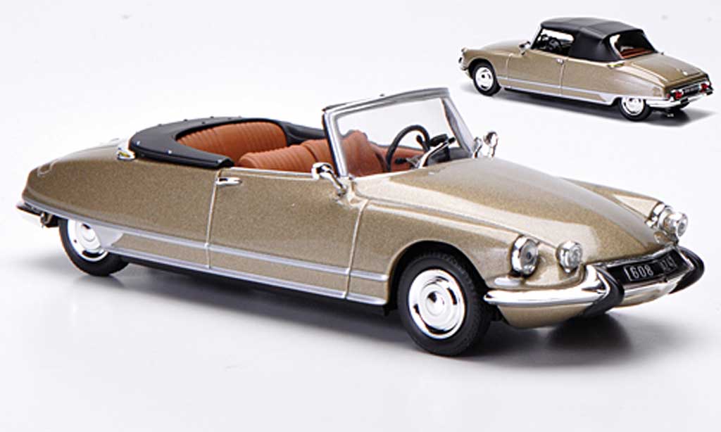 Citroen DS 21 1/43 Norev 21 Cabriolet grigiobeige 1966 modellino in miniatura