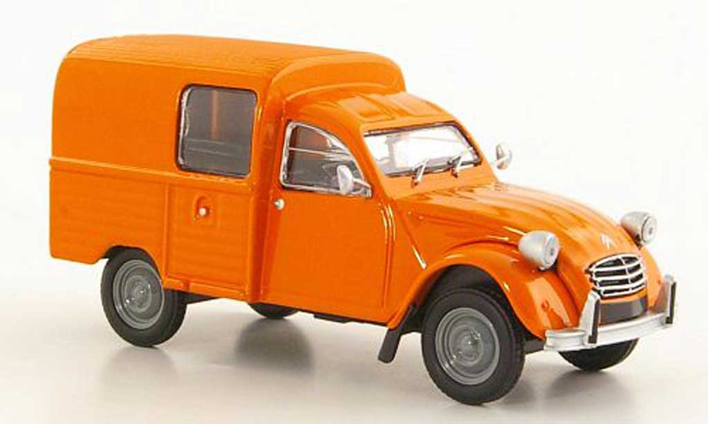 Citroen 2CV 1/43 Eligor AKS400 orange 1974 modellino in miniatura