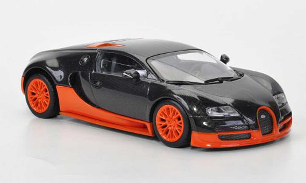 Bugatti Veyron Super Sport 1/43 Minichamps Super Sport grigio/orange avec Figur 2011 modellino in miniatura