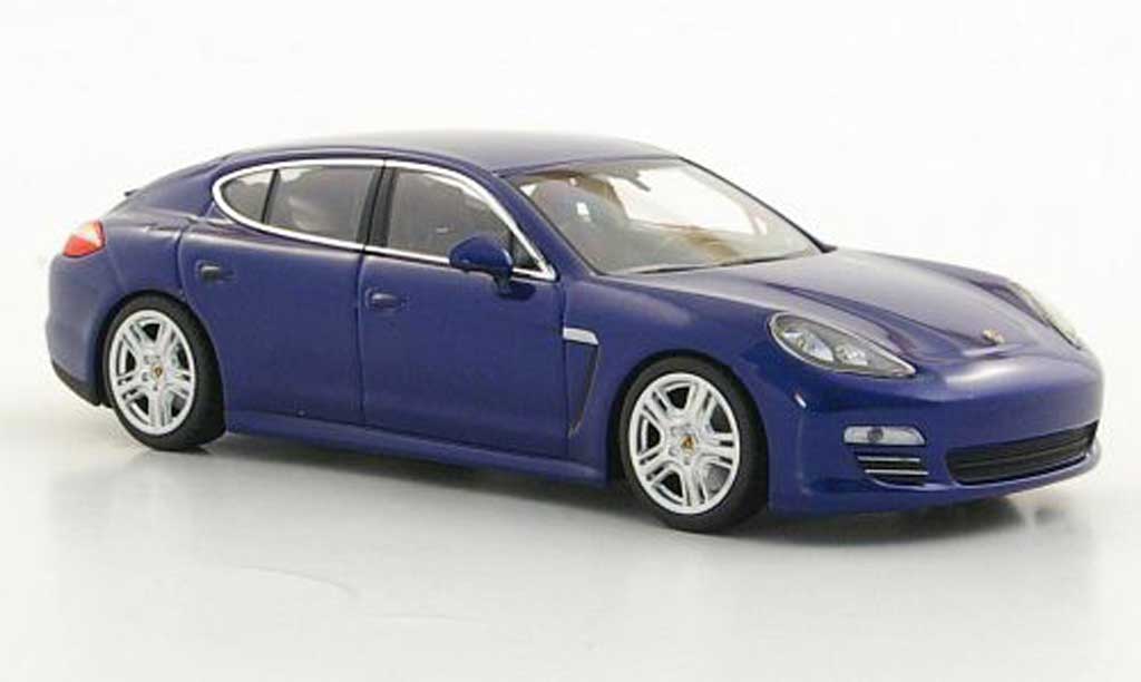 Porsche Panamera 1/43 Minichamps 4 blu 2011 modellino in miniatura