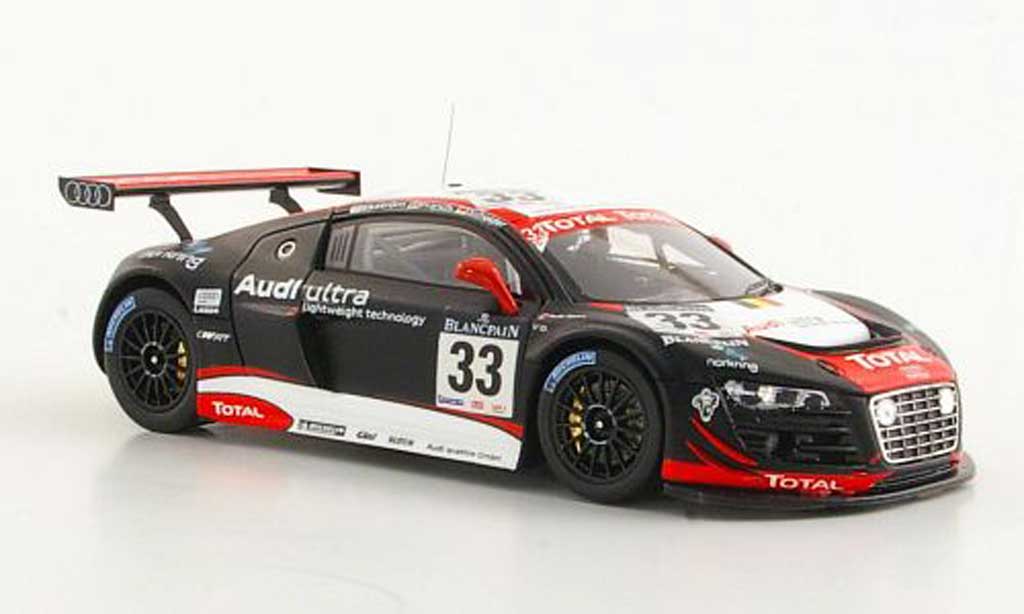 Audi R8 LMS 1/43 Spark LMS No.33 Belgian Club Ekstrom / Franchi / Scheider 24h Spa 2011 modellino in miniatura