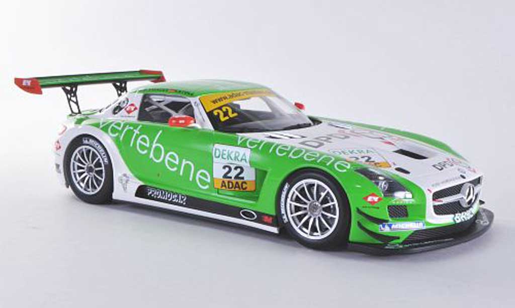 Mercedes SLS 1/18 Minichamps AMG GT3 No.22 MS Racing D.Sigacev / F.Stoll ADAC GT Masters-Saison 2011 modellino in miniatura