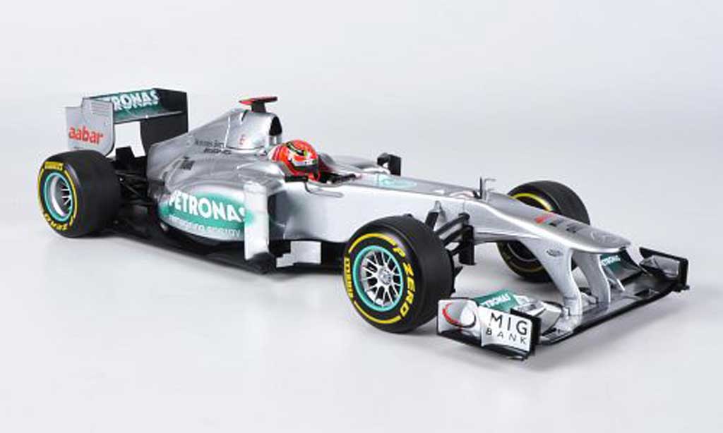 Mercedes F1 1/18 Minichamps AMG Team No.7 Petronas M.Schumacher Showcar 2012 modellino in miniatura