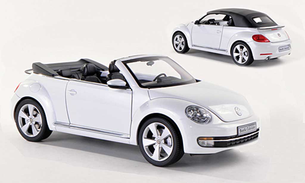 Volkswagen Beetle 1/18 Kyosho Cabriolet bianco modellino in miniatura