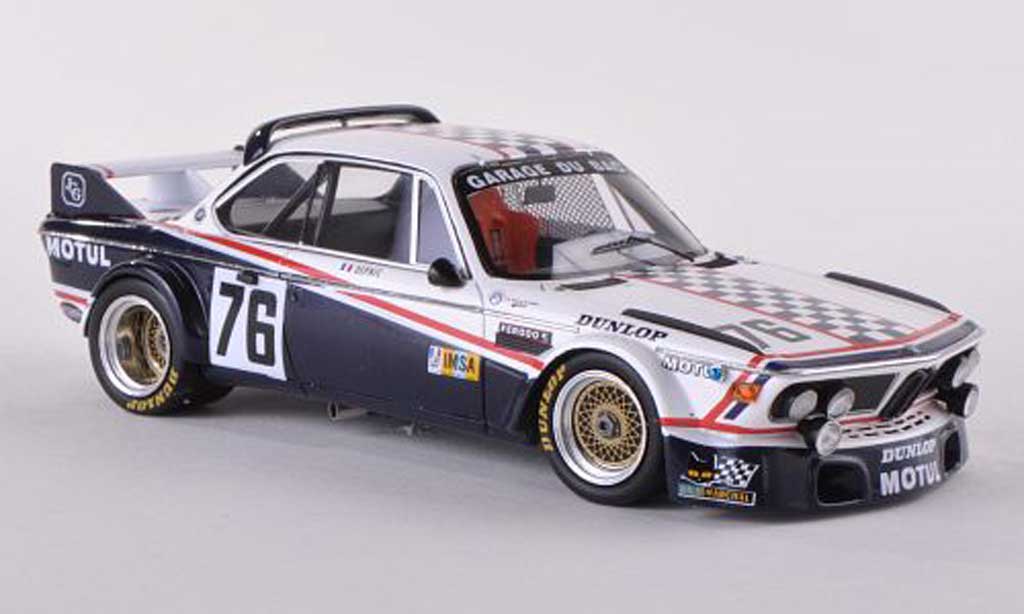 Bmw 3.0 CSL 1/43 Spark CSL No.76 garage du Bac 24h Le Mans 1977 DEPNIC/J.Coulon modellino in miniatura