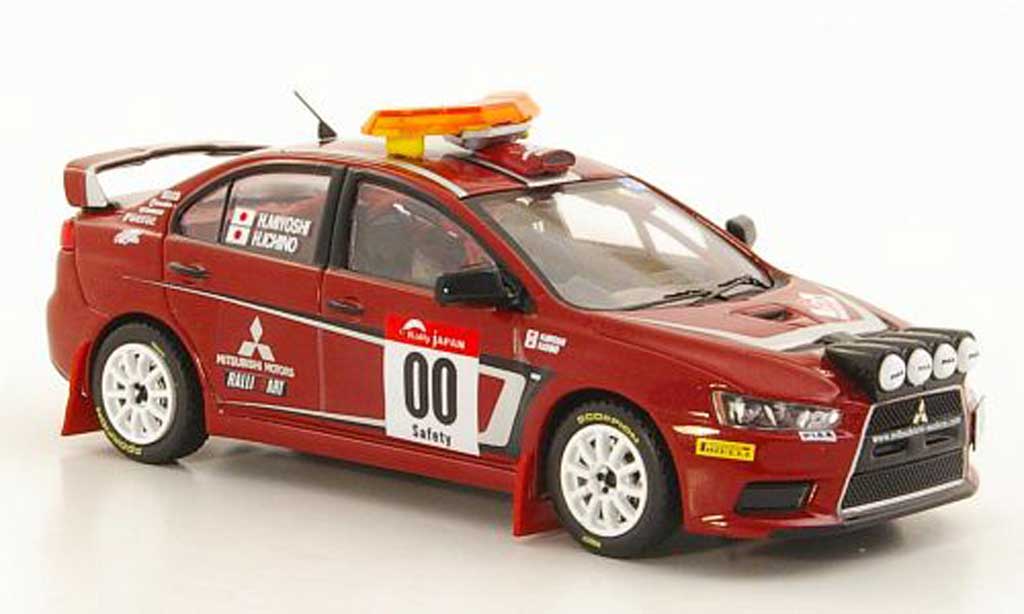 Mitsubishi Lancer Evolution X 1/43 IXO Evolution X No.00 H.Miyoshi / H.Ichino Safety Car Rally Japan 2007 modellino in miniatura
