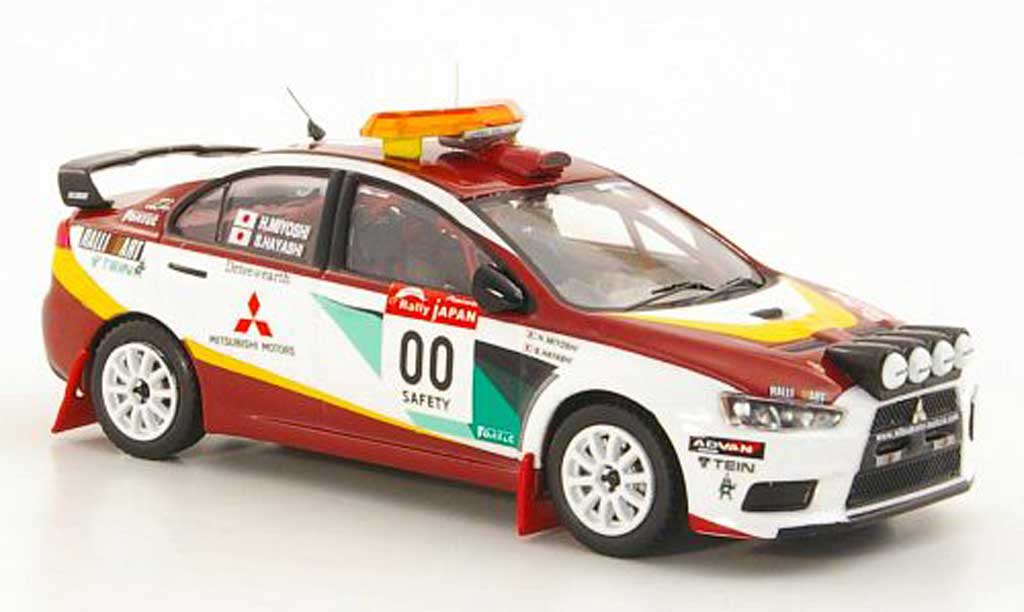 Mitsubishi Lancer Evolution X 1/43 IXO Evolution X No.00 H.Miyoshi / S.Hayashi Safety Car Rally Japan 2008 modellino in miniatura