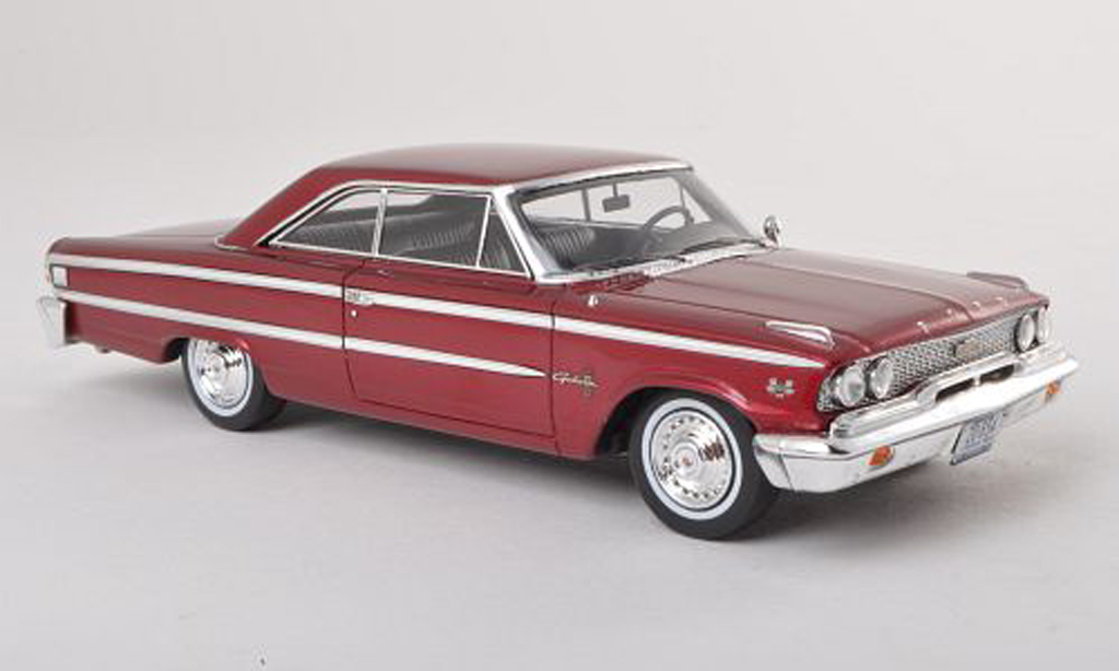 Ford Galaxy 1/43 Spark 500 nero-rosso 1963 modellino in miniatura