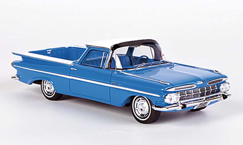 Chevrolet El Camino 1/43 Spark blu/bianco 1959 modellino in miniatura