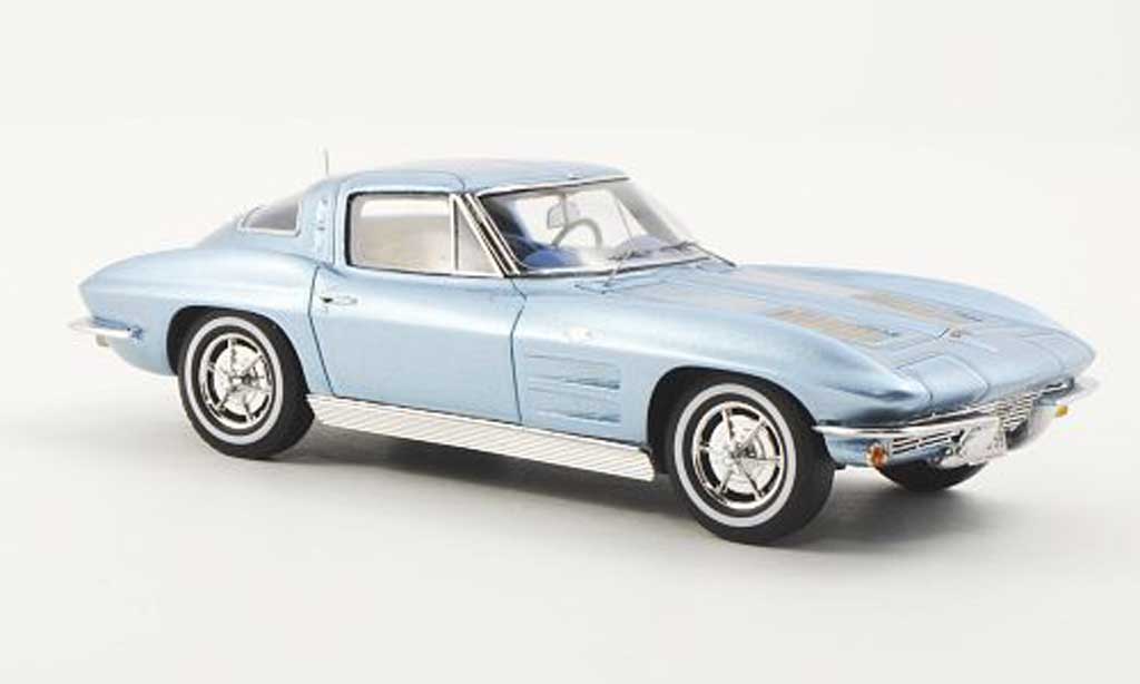 Chevrolet Corvette C2 1/43 Spark C2 Sting Ray Split Window Coupe blu 1963 modellino in miniatura