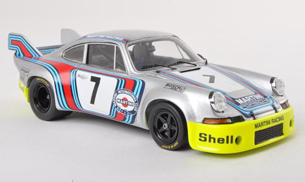 Porsche 911 RSR 1/43 Spark RSR 2.8 Long Tail No.7 Martini Racing Zeltweg 1973 G.van Lennep/H.Muller modellino in miniatura