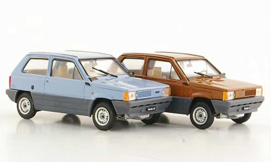 Fiat Panda 1/43 Brumm 2er-Set: 30 blu und 45 marronee 1980 modellino in miniatura