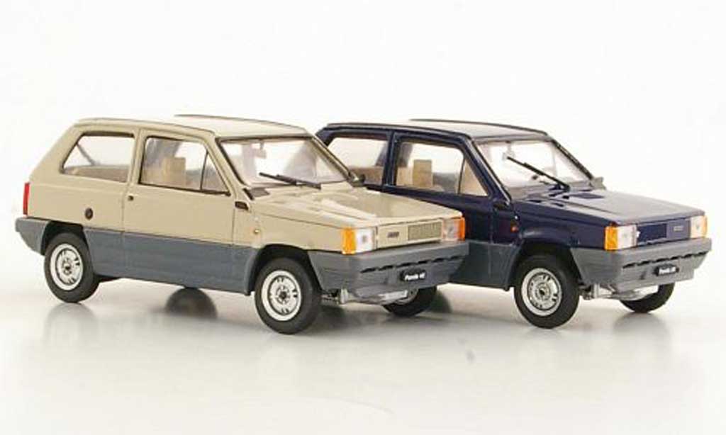 Fiat Panda 1/43 Brumm 2er-Set: 30 blu und 45 beige 1980 modellino in miniatura
