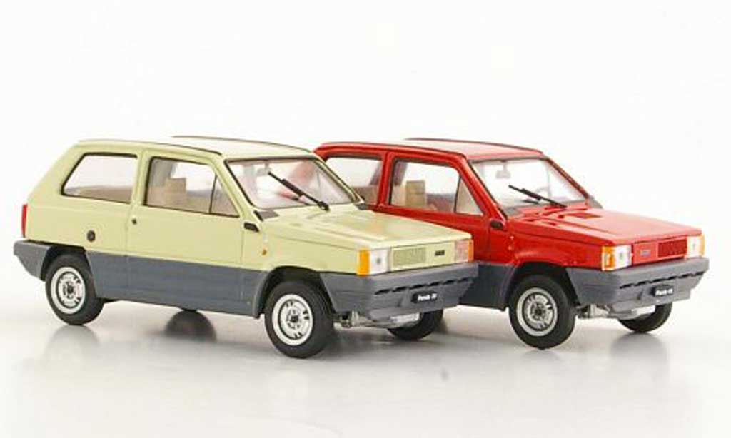 Fiat Panda 1/43 Brumm 2er-Set: 30 beige und 45 rosso 1980 modellino in miniatura