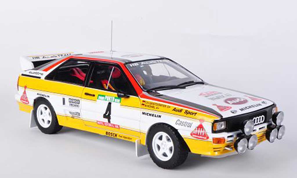 Audi Quattro 1/18 Sun Star A2 No.4 HB W.Rohrl / C.Geistdorfer Rally Portugal 1984 modellino in miniatura