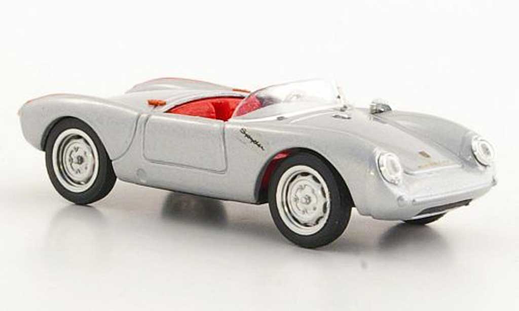 Porsche 550 1954 1/43 Brumm 1954 grigio /rosso Strassenversion modellino in miniatura