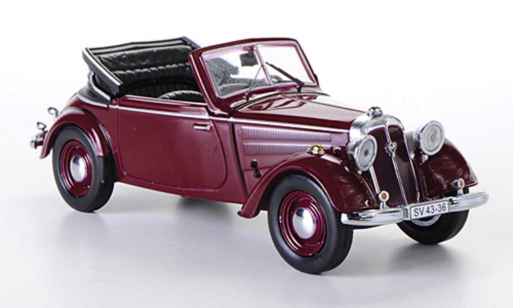 IFA F8 1/43 IST Models Cabriolet rosso 1955 modellino in miniatura