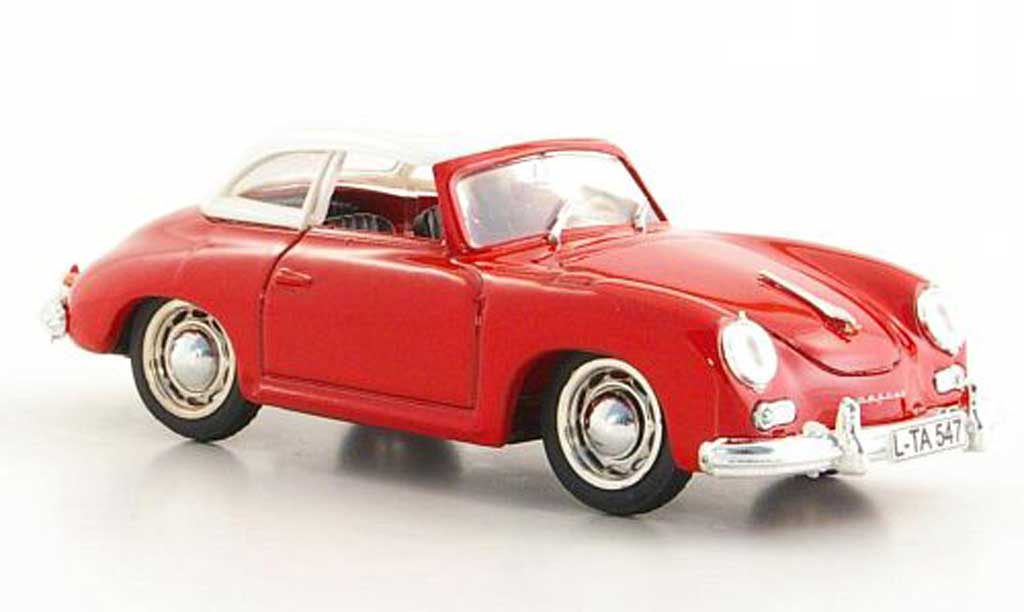 Porsche 356 1952 1/43 Brumm 1952 Hardtop rosso/bianco modellino in miniatura