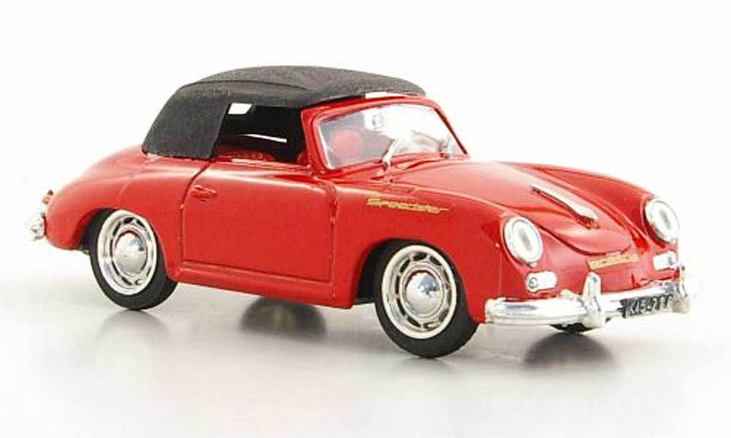 Porsche 356 1950 1/43 Brumm 1950 Speedster rosso geschlossenes Verdeck modellino in miniatura