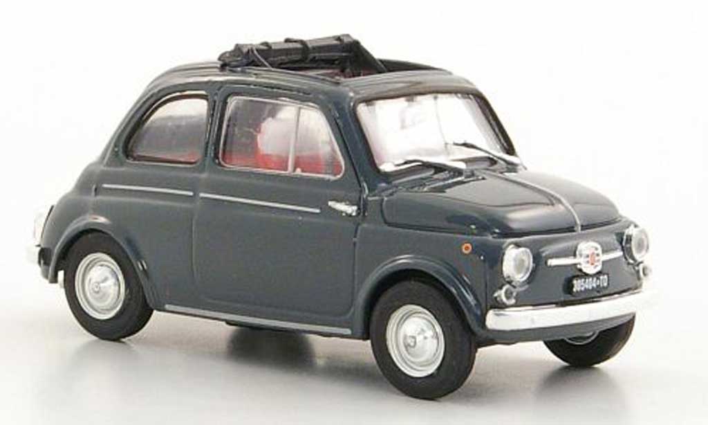 Fiat 500 D 1/43 Brumm D grigio geoffnetes Faltdach 1960 modellino in miniatura