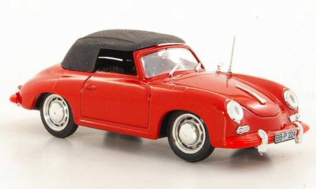 Porsche 356 1963 1/43 Brumm 1963 C Cabriolet rosso modellino in miniatura