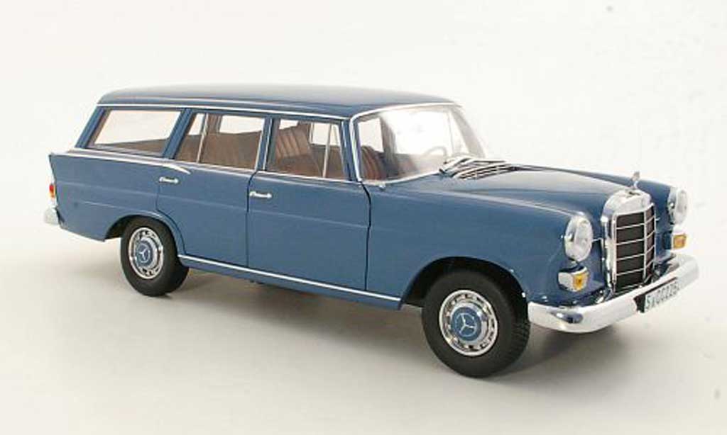 Mercedes 200 1/18 Norev Universal (W110)blu modellino in miniatura