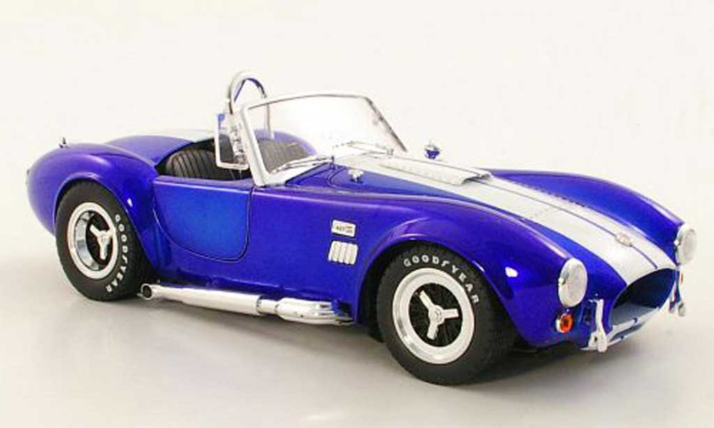 Shelby Ac Cobra 1/18 Shelby Collectibles 427 S/C blu/bianco modellino in miniatura