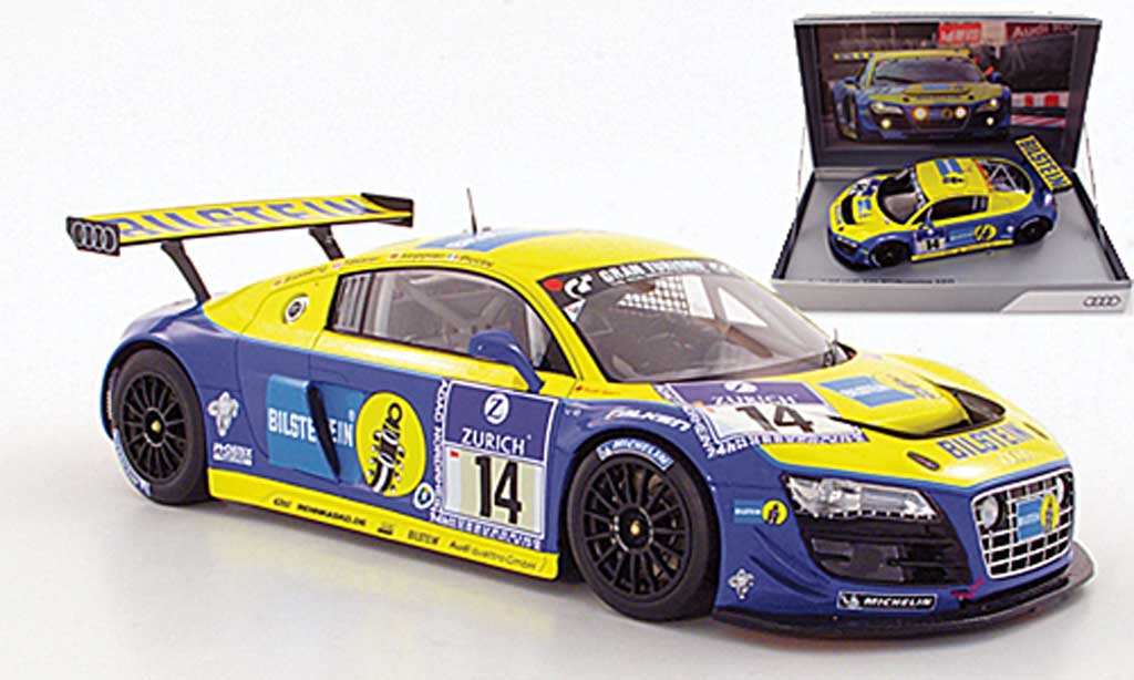 Audi R8 LMS 1/18 Spark LMS No.14 Bilstein Basseng / Fassler / Stippler / Piccini ADAC 24h Nurburgring 2011 modellino in miniatura