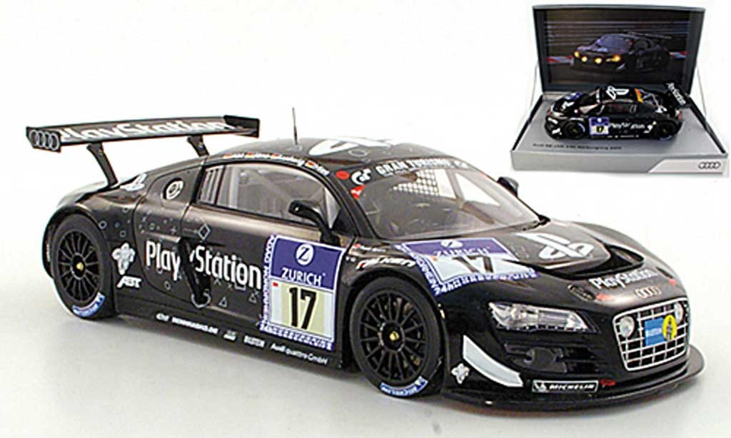 Audi R8 LMS 1/18 Spark LMS No.17 PlayStation Abt / Jons / Ludwig / MiesADAC 24h Nurburgring 2011 modellino in miniatura