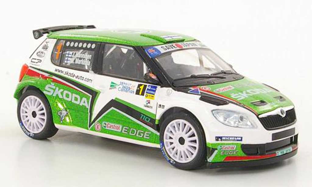 Skoda Fabia S2000 1/43 Abrex S2000 (FL 2010) No.1 J.Hanninen / M.Markkula Rally Islas Canaria 2011 modellino in miniatura