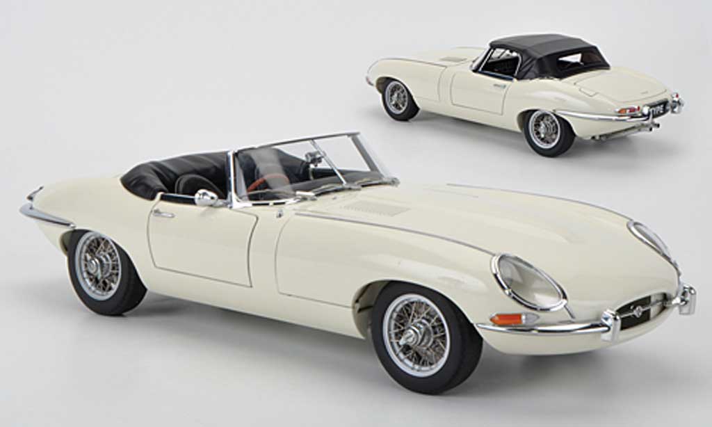 Jaguar E-Type 1/18 Autoart Roadster Series I 3.8 beige modellino in miniatura