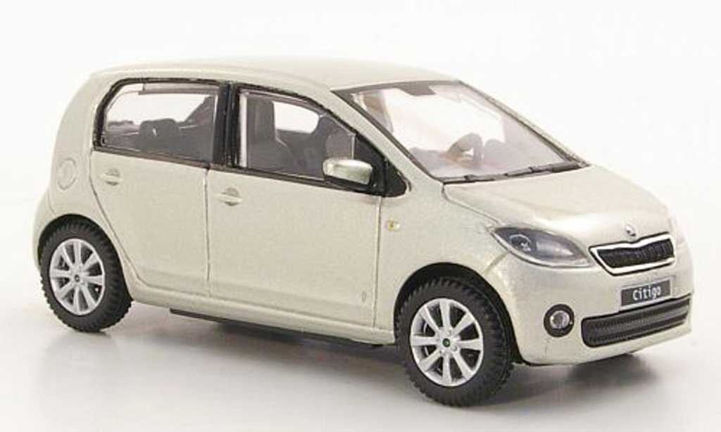 Skoda Citigo 1/43 Abrex grigio beige 5-portes 2012 modellino in miniatura
