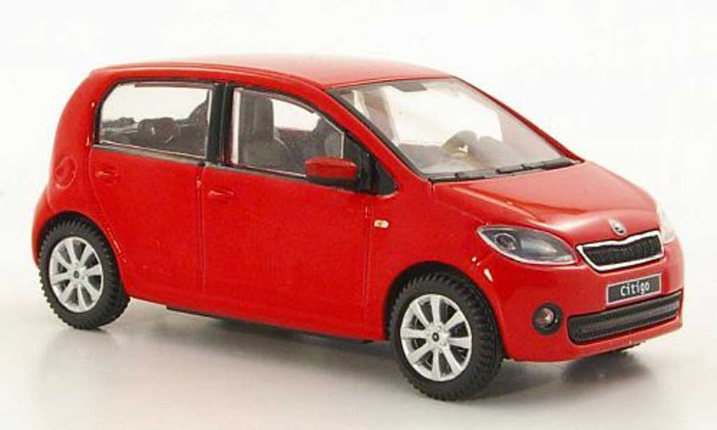 Skoda Citigo 1/43 Abrex rosso 5-portes 2012 modellino in miniatura