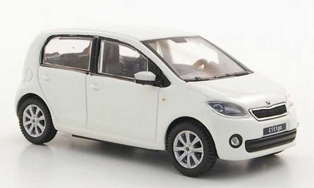 Skoda Citigo 1/43 Abrex bianco 5-portes 2012 modellino in miniatura